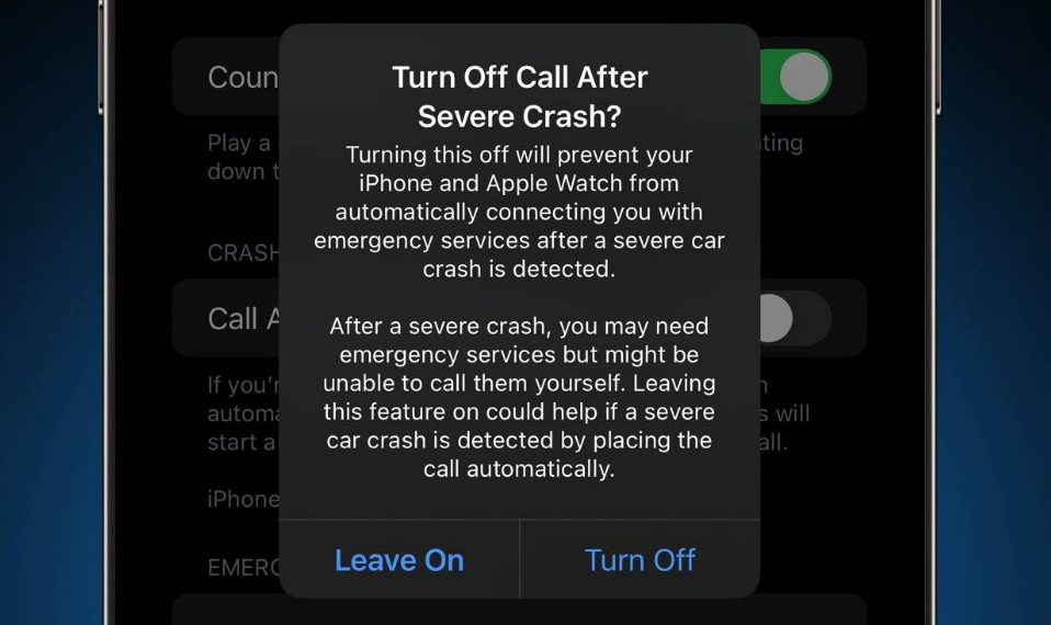 和乐镇苹果14维修分享 iPhone 14 和 Apple Watch 上关闭崩溃检测 